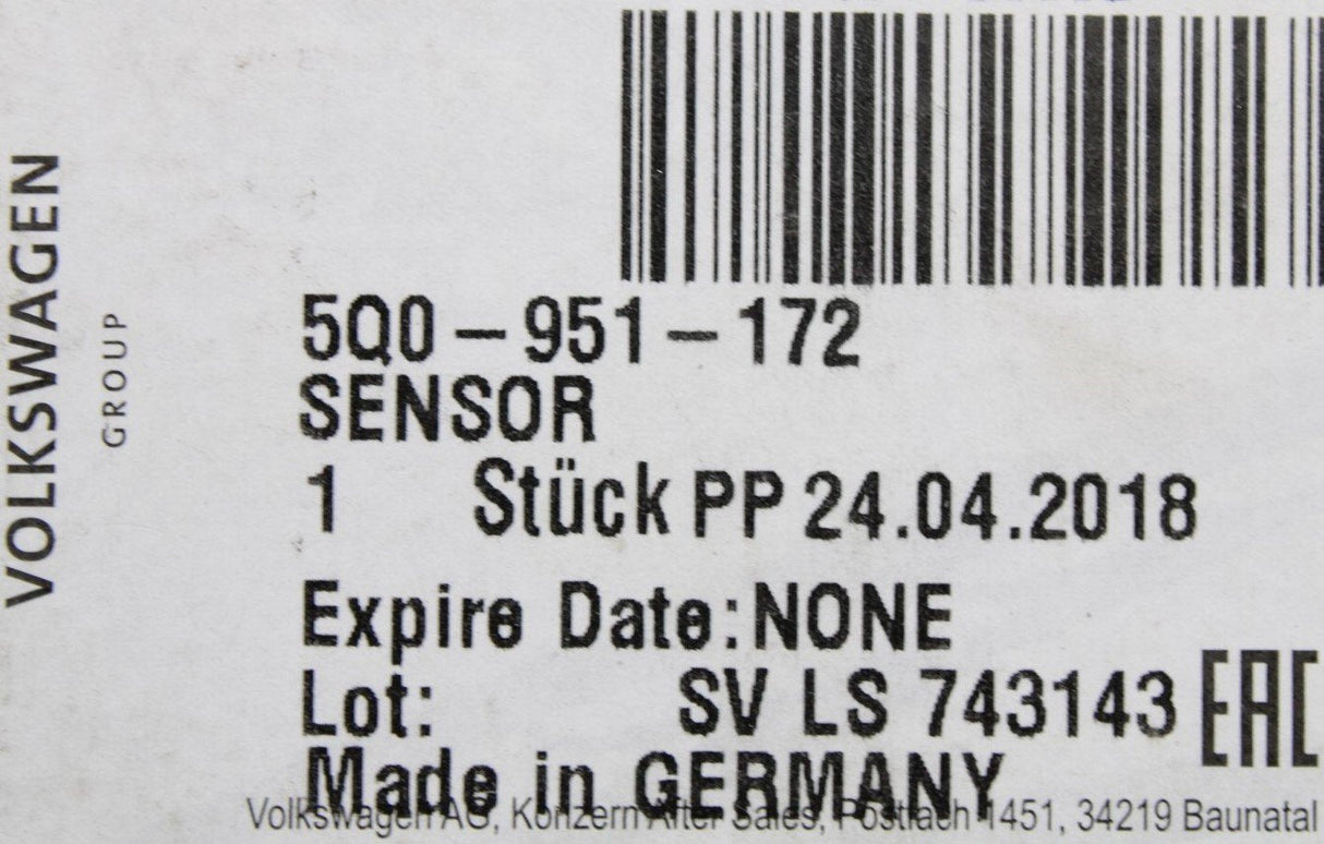 VW Golf Passat Tiguan SEAT Leon interior alarm sensor 5Q0951172