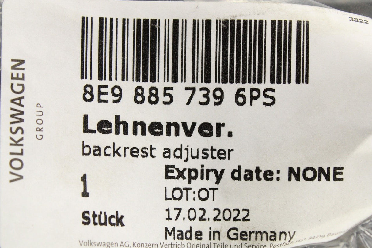 Audi A4 A6 SEAT 01-14 seat lock release lever (rear left) 8E9885739 6PS