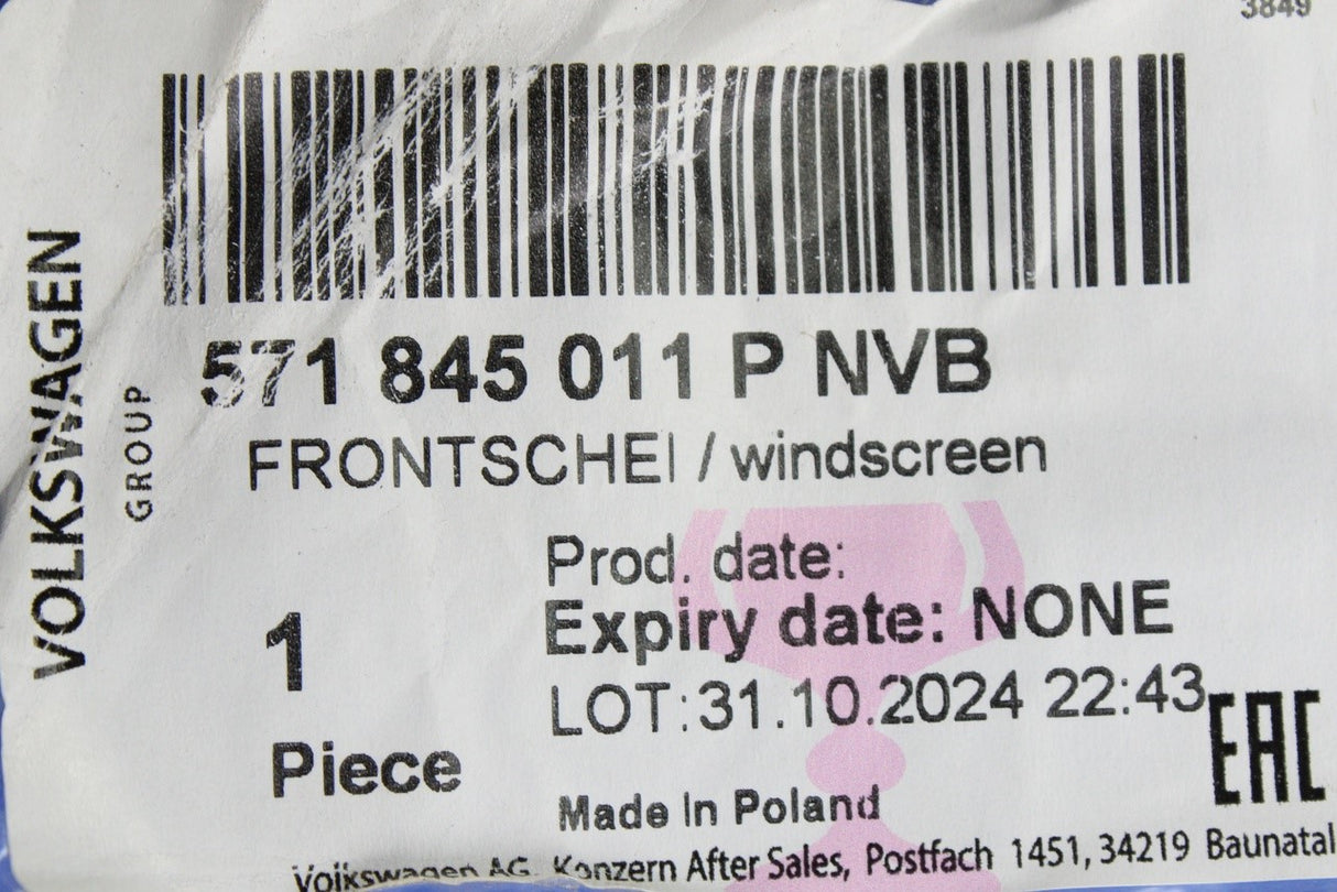 VW Tayron 2025-on Tiguan 2024-on front windscreen glass 571845011P NVB