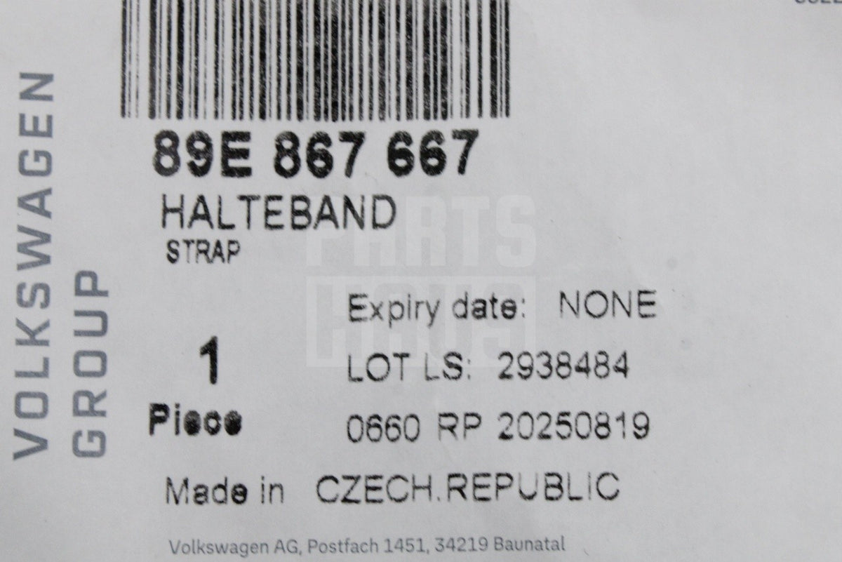Audi Q4 e-tron sportback 2022-on parcel shelf strap (left) 89E867667