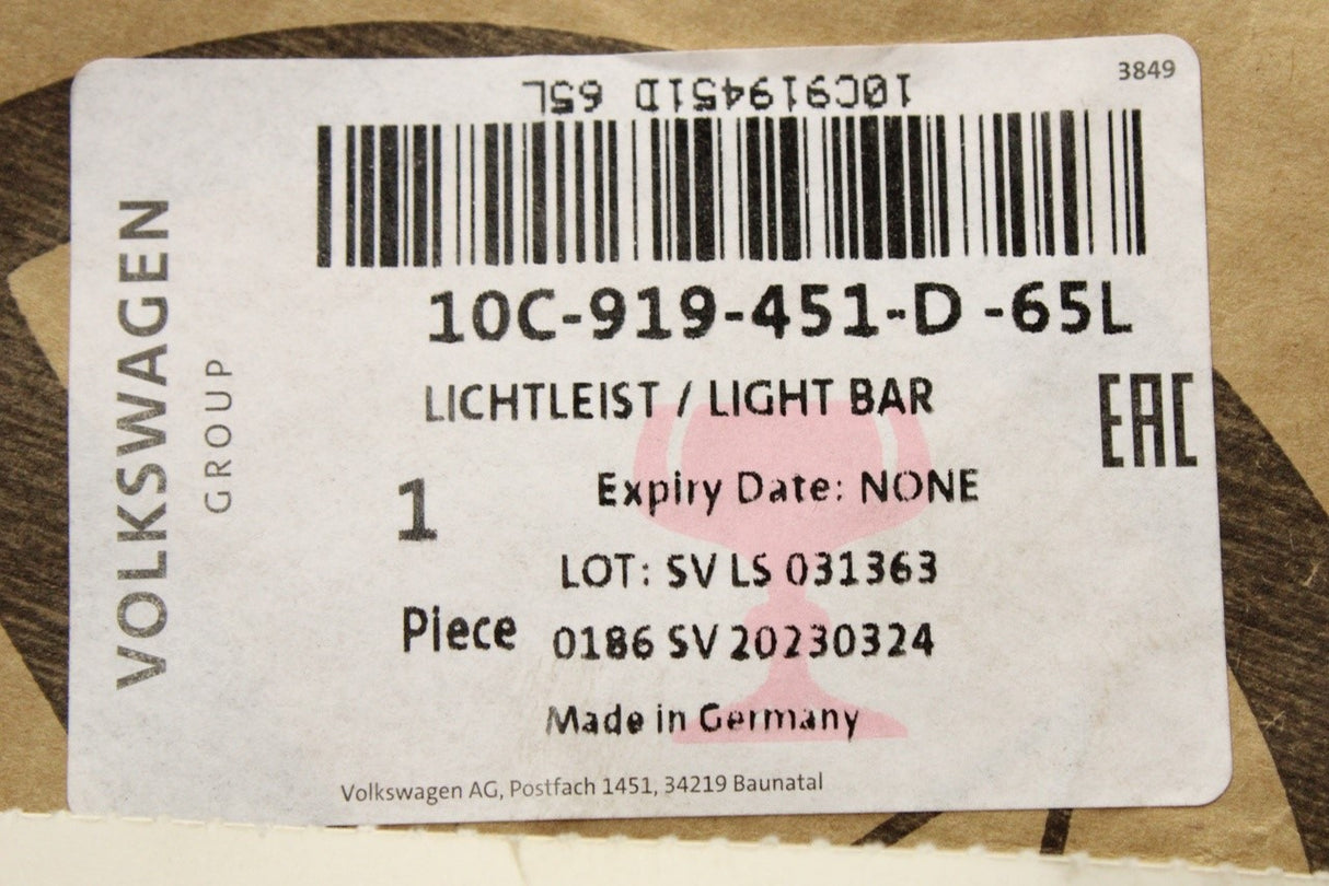 VW ID.3 2020-on dashboard smartlight light fibre 10C919451D 65L