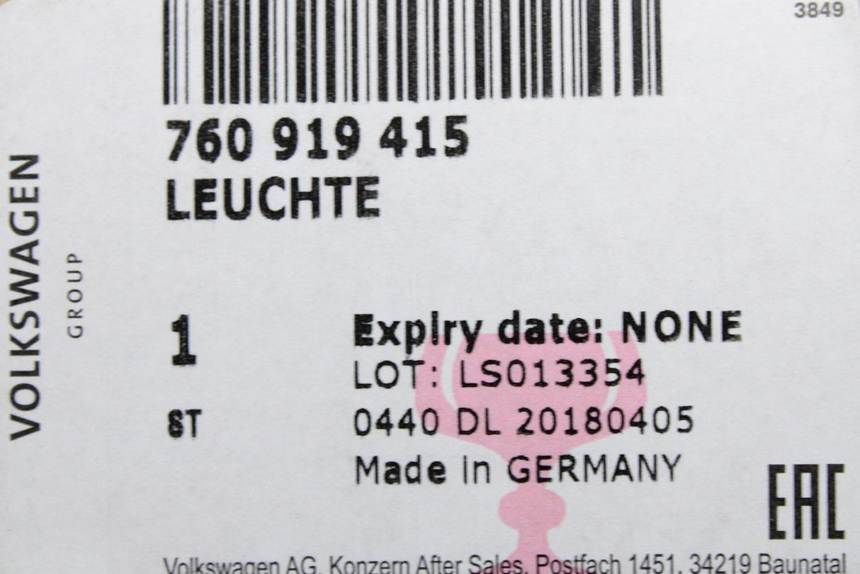 VW Touareg 2018-21 LED unit for inner door handle left 760919415