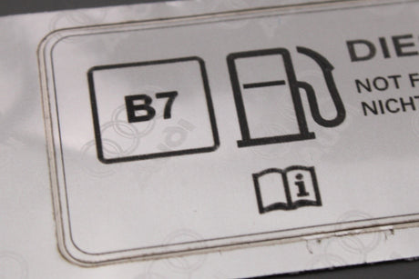 Audi A4 A5 A6 A7 A8 Q2 Q3 Q5 Q7 Q8 diesel warning sticker 8W0010508AA