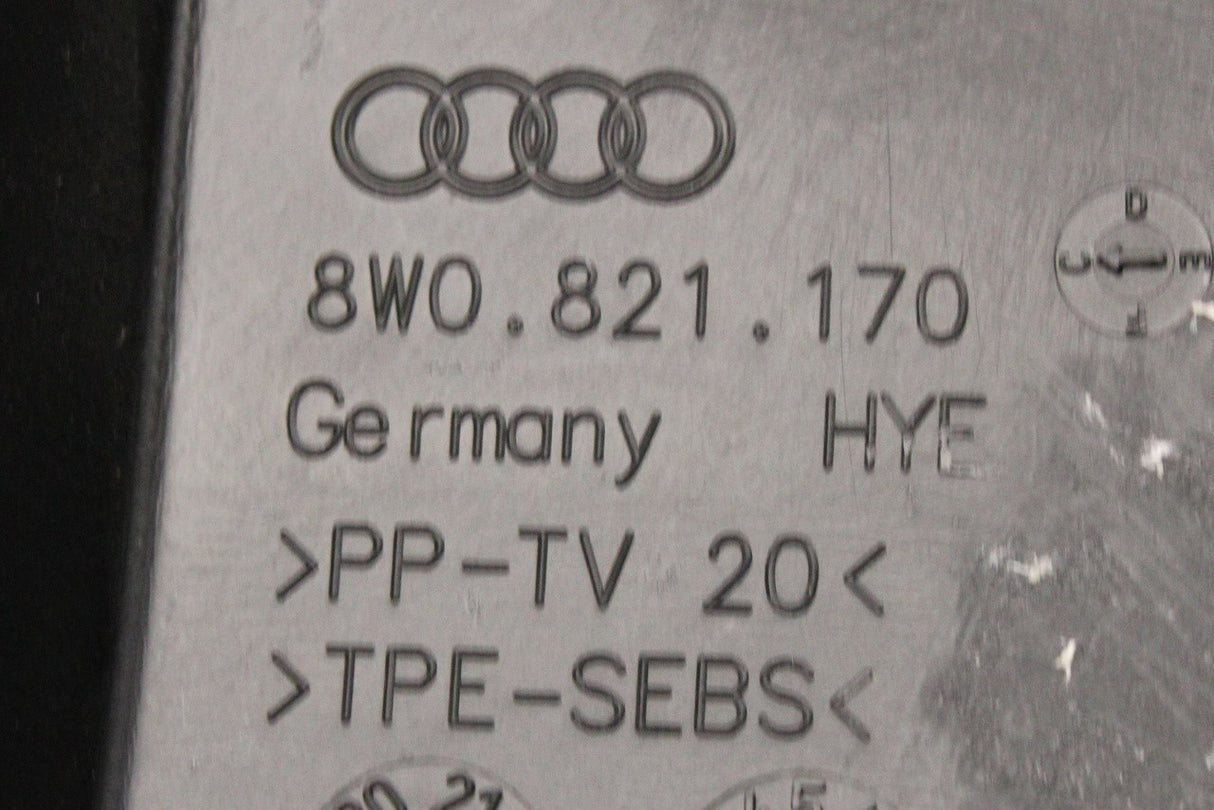 Audi A4 S4 RS4 B9 2016-on front wing engine bay trim (right) 8W0821170C
