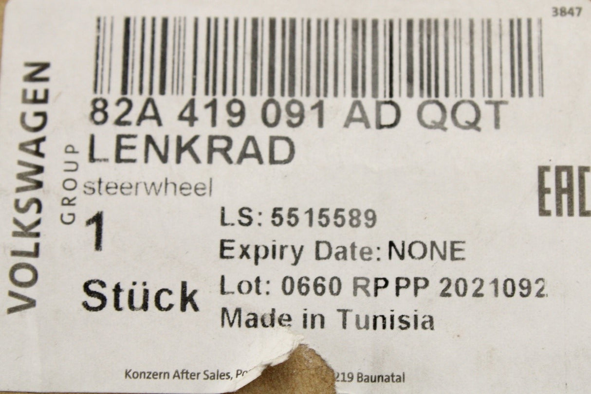 Audi A3 20-on A1 19-on DSG steering wheel (S-Line) 82A419091AD QQT