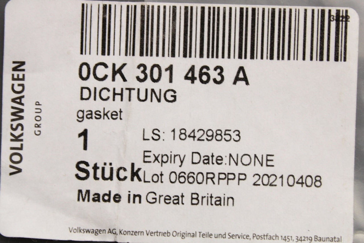 Audi A4 A5 A6 Q5 7 speed DSG gearbox housing gasket seal 0CK301463A