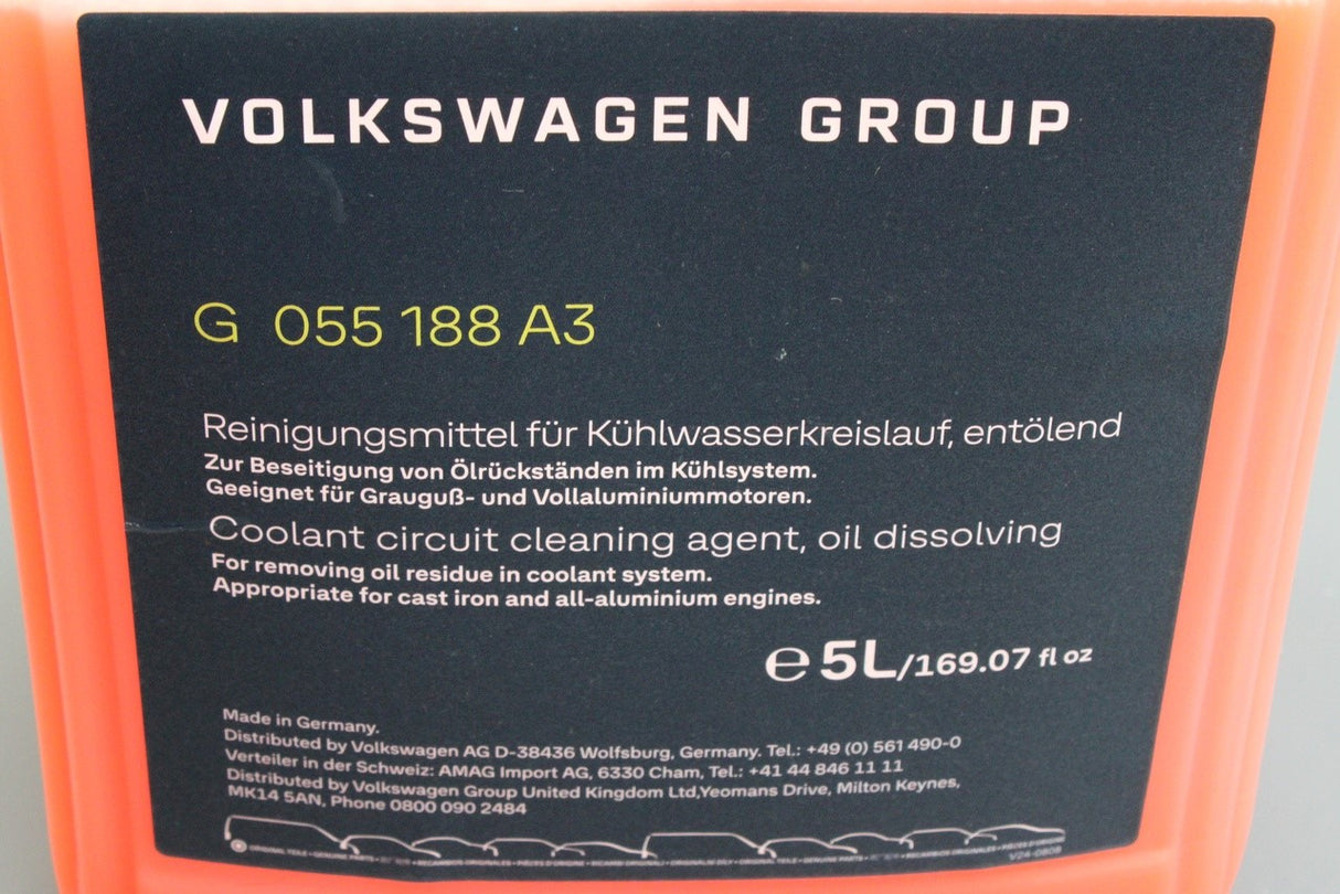 Volkswagen coolant circuit cleaning solution oil dissolving (5L) G055188A3