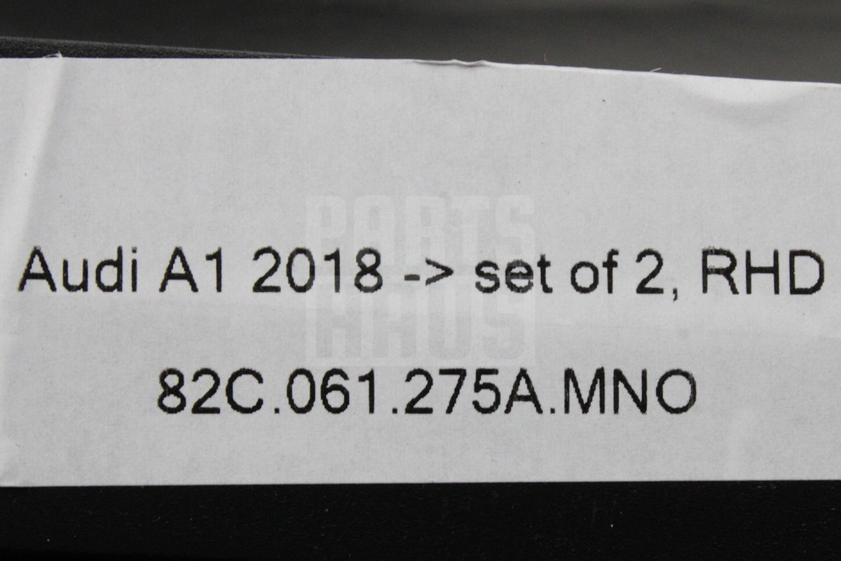 Audi A1 2019-on premium front & rear carpet floor mats set (RHD) 82C061275A / 276