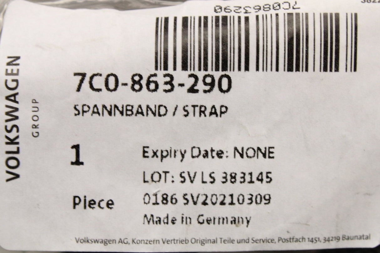 VW Crafter 2017-on tool kit retaining strap 7C0863290