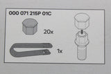 Skoda accessory wheel bolt cover caps set 000071215P 01C