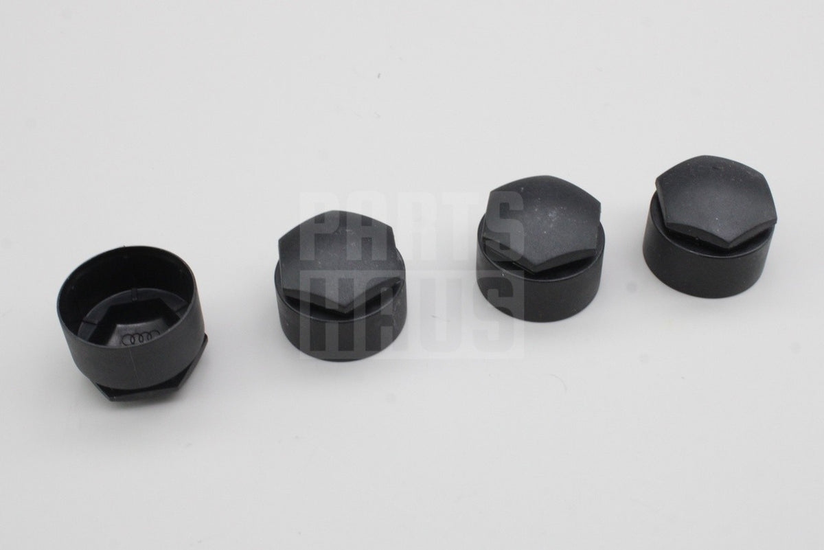 Audi A1 A3 SEAT Leon locking wheel bolt cover caps (x4) 4M0601173C 9B9