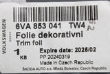 Skoda Fabia 2022-on front wing 'monte carlo' badge (left) 6VA853041 TW4