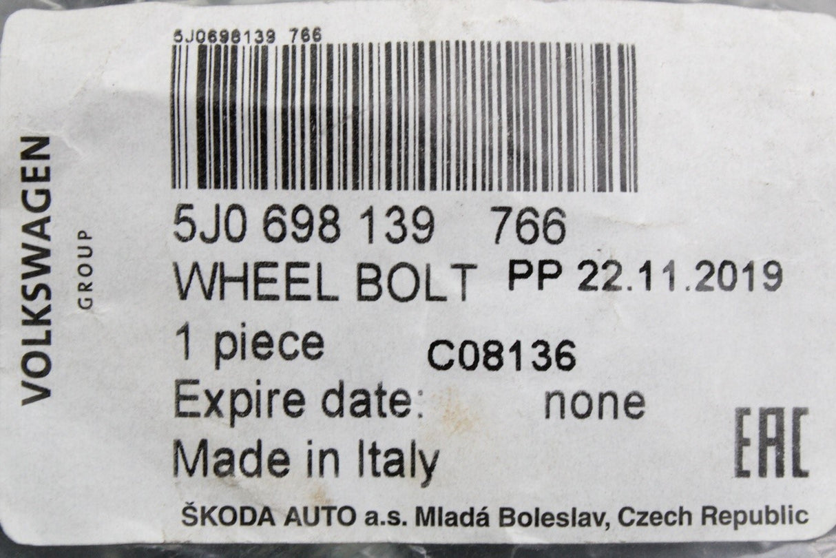 Skoda locking wheel nut with key (776) 5J0698139 776