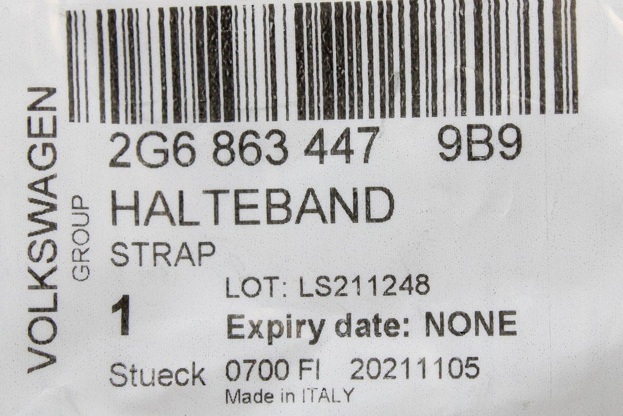VW Polo AW T-Cross 2018- Parcel shelf holding string (x1) 2G6863447 9B9
