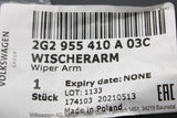 VW Polo AW 2018-on RHD windscreen wiper arm (front right) 2G2955410A 03C