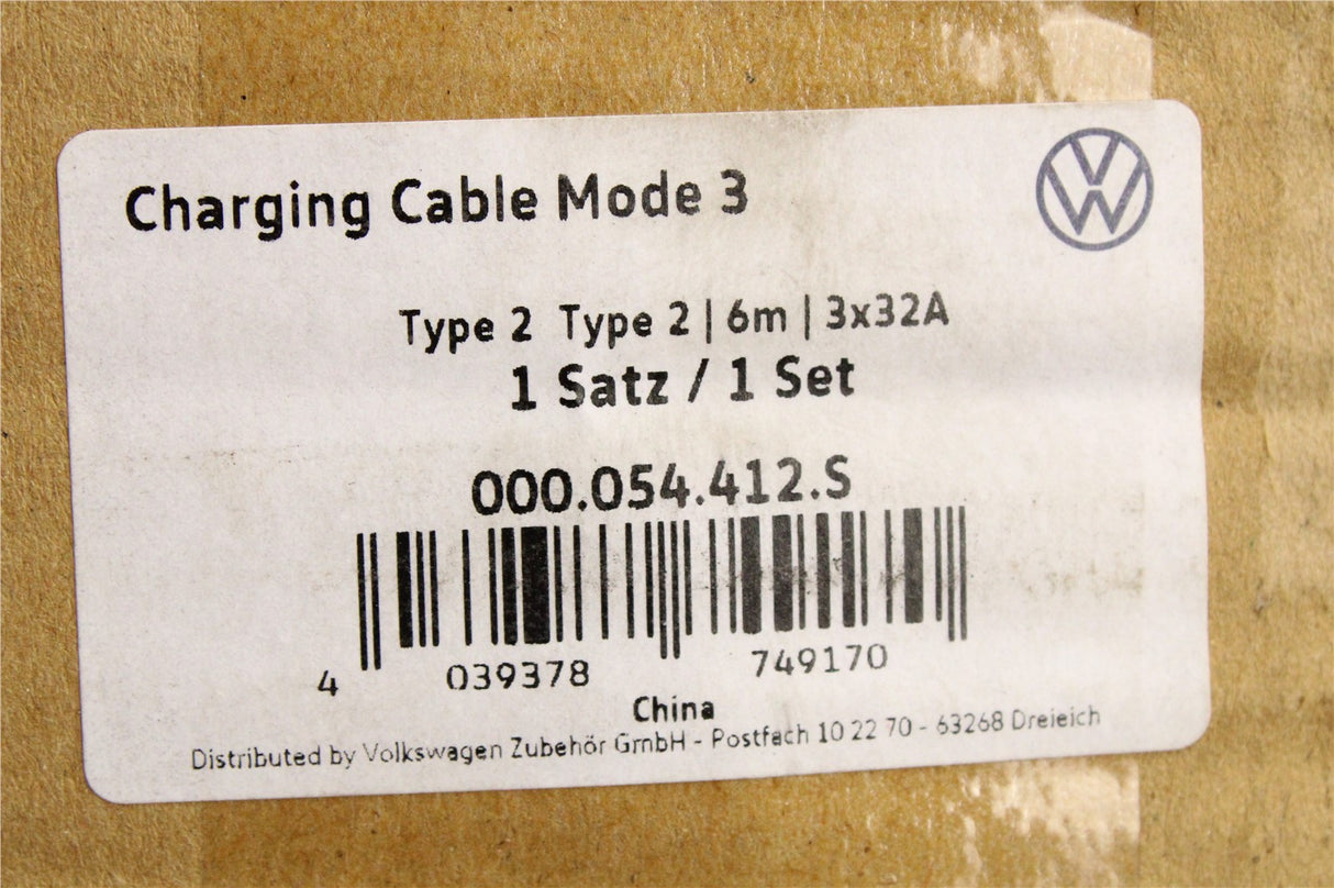 VW Golf ID.Buzz ID.3 charging cable (electric and hybrid) 000054412S