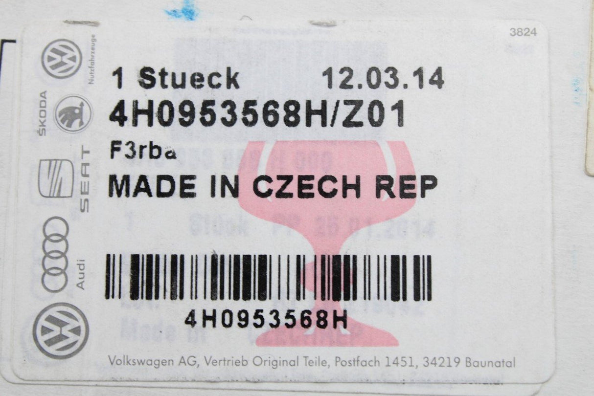 VW Touareg 2011-14 Steering angle clock slip ring spring 4H0953568H Z01