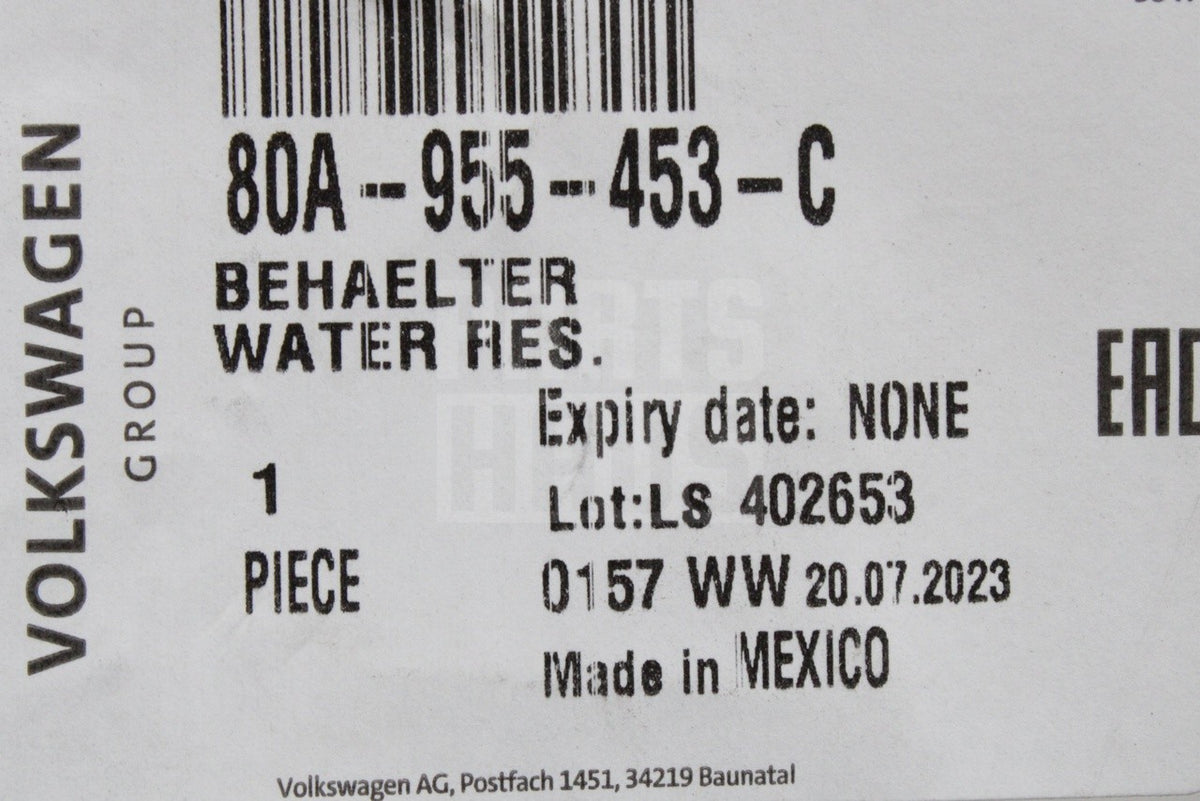 Audi Q5 SQ5 2017-2025 screen wash fluid reservoir 80A955453C