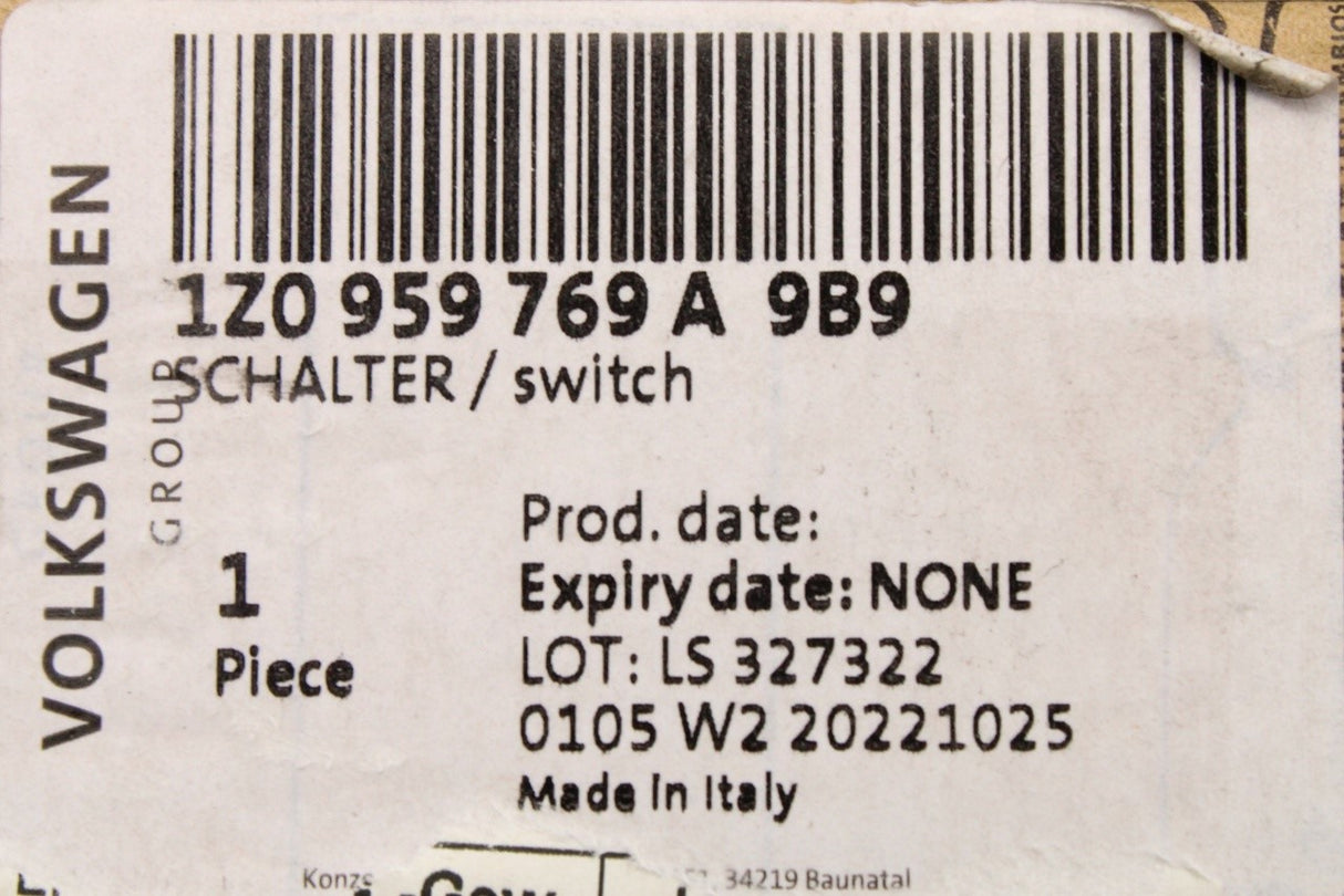 VW Passat Skoda Octavia SEAT 09-23 seat memory switch 1Z0959769A 9B9
