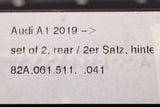 Audi A1 2019-on all weather rubber floor mats (front) 82C061501 041