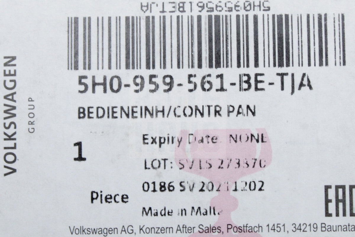 VW Caddy 2020-2021 front interior roof light 5H0959561BE TJA