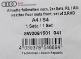 Audi A4 S4 B9 2016-2020 front rubber floor mats set (RHD) 8W2061501 041