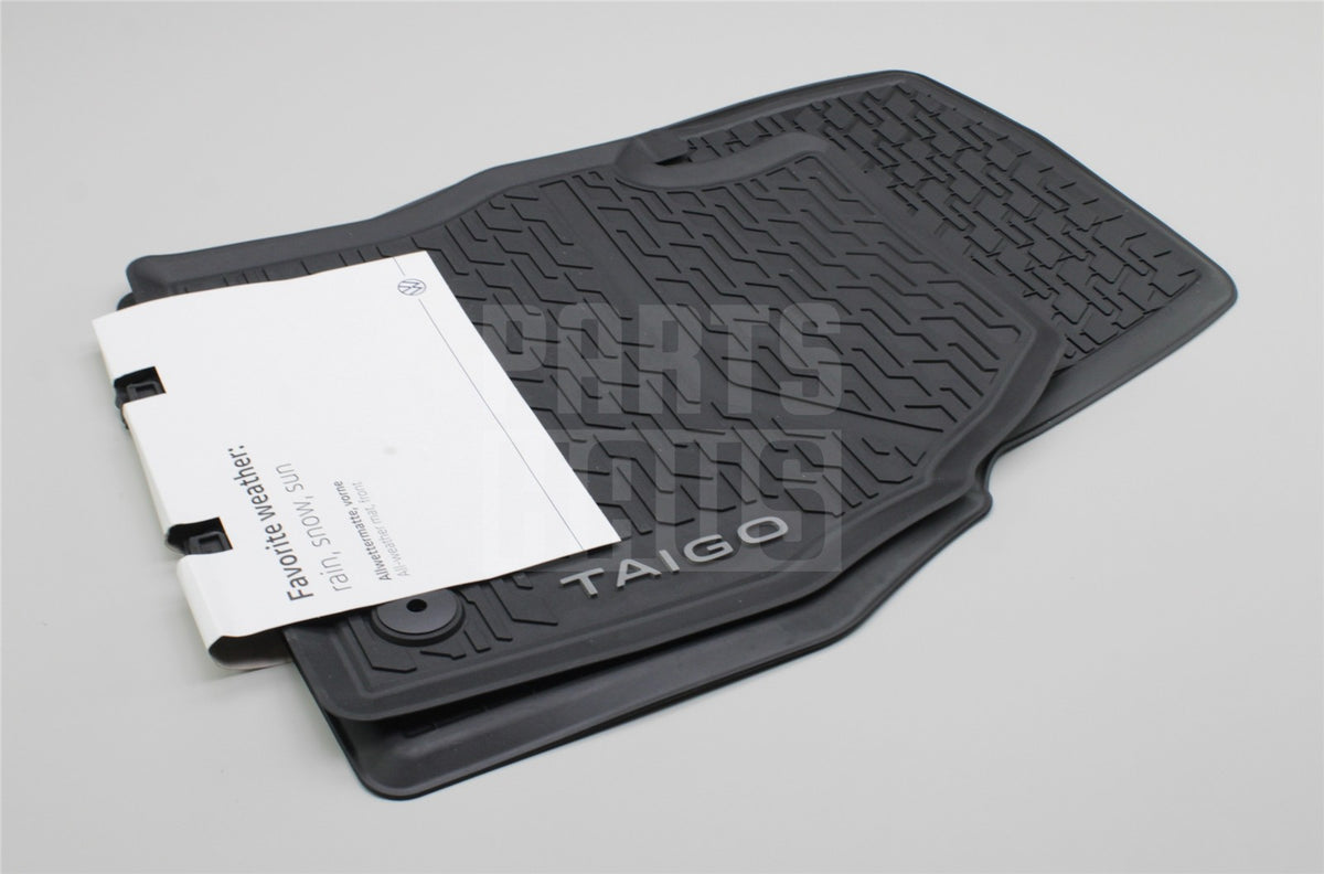 VW Taigo 2022-on front all weather rubber mats (RHD) 2G8061502 82V