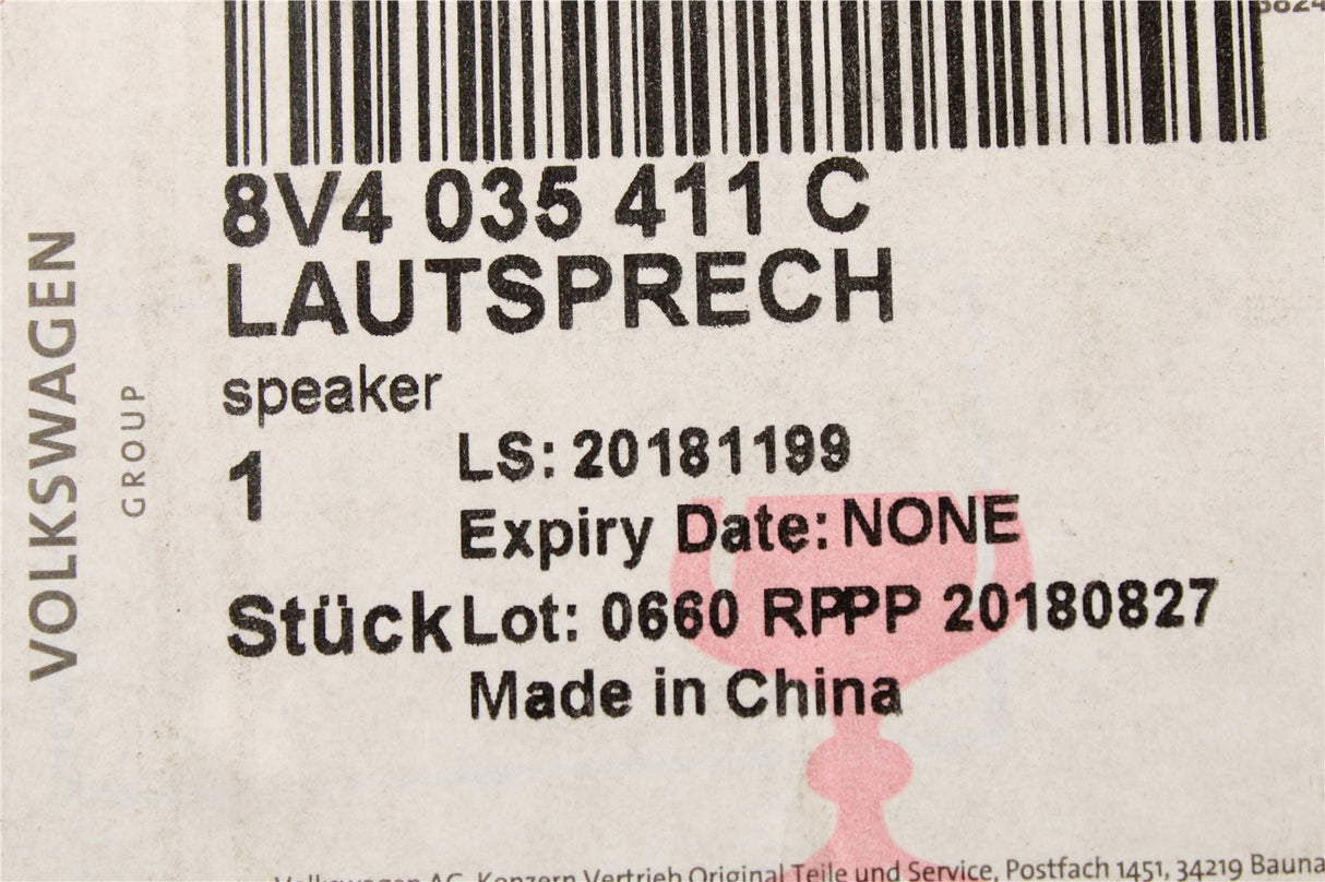 Audi A3 S3 RS3 Q2 2013- SEAT Leon 2017-on rear door speaker 8V4035411C