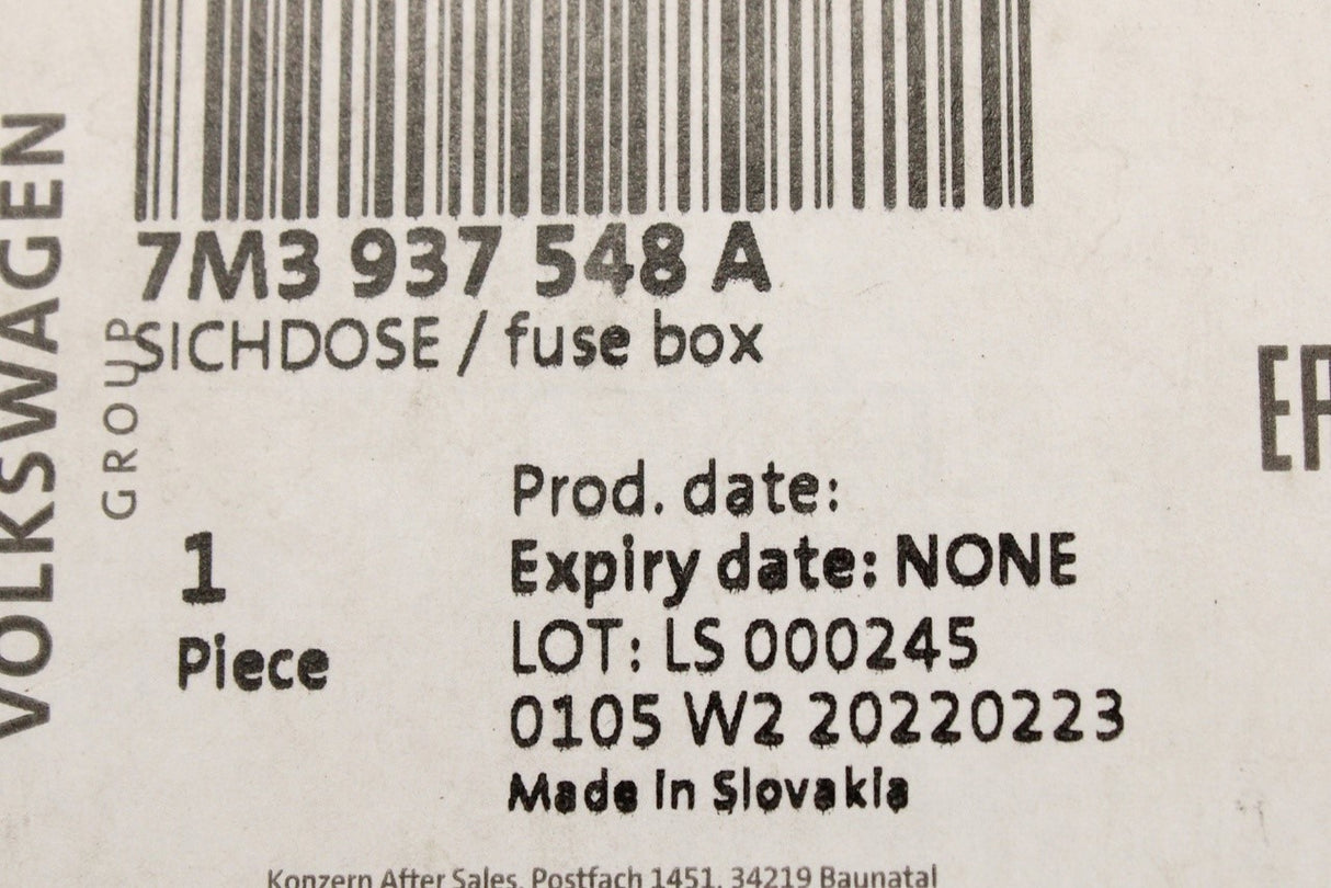 VW Sharan SEAT Alhambra 2001-2010 battery fuse box socket 5Q0885682J