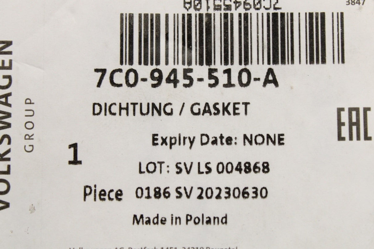 VW Crafter 2017-on additional brake light gasket seal 7C0945510A