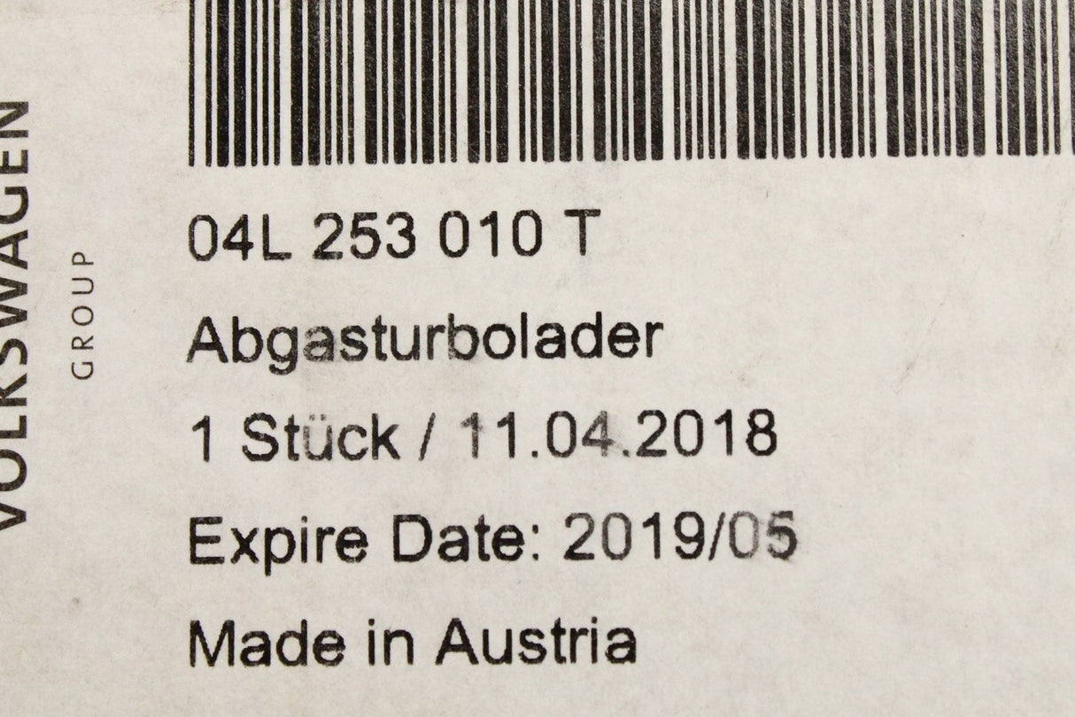 VW Tiguan Audi Q3 Skoda Kodiaq turbocharger (2.0 TDI) 04L253010T
