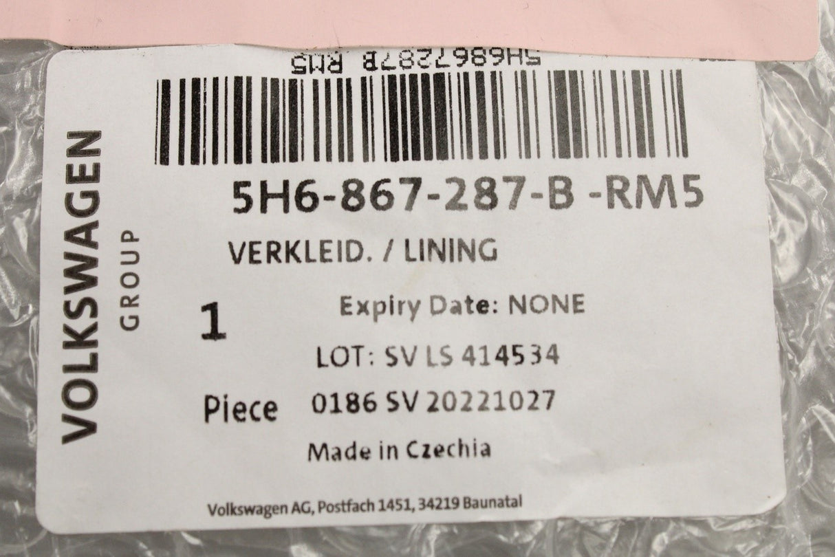 VW Golf MK8 2020-on rear upper C pillar trim (left) 5H6867287B RM5