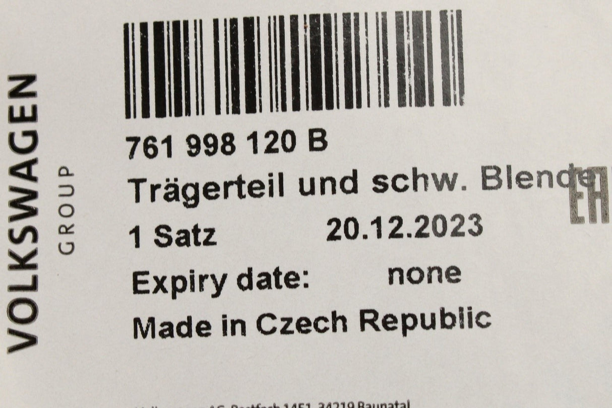 VW Touareg 2018-23 upper headlight trim black (right) 761998120B