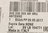 Audi A3 S3 RS3 2013-2020 roof aerial (primer) 8V0035503AH GRU