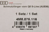 Audi Q8 2019-on S-Line accessory mud flaps set (front) 4M8075116