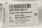 Audi A6 C6 2005-2011 330mm vented rear brake discs x2 4F0615601F