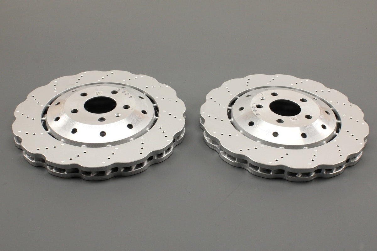 Audi RS4 B8 RS5 R8 365mm wavy front brake discs x2 4S0615301B, view 1