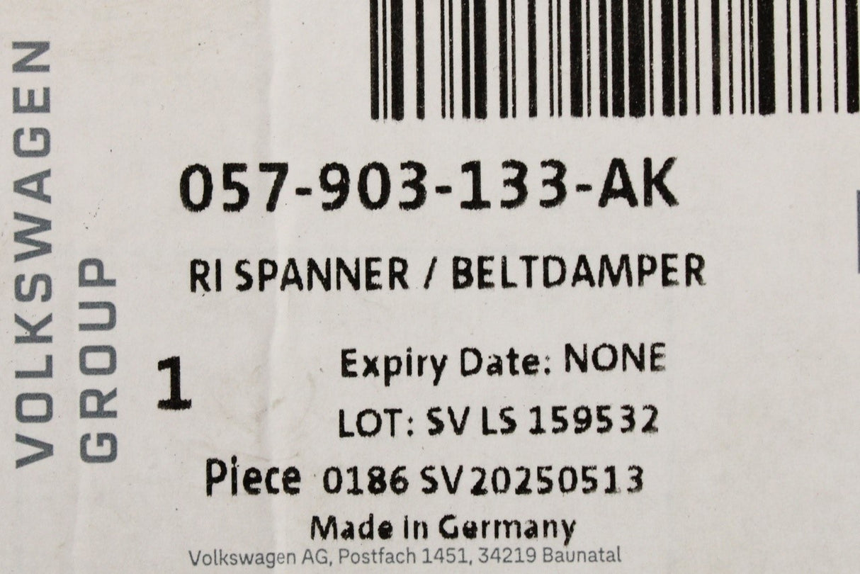 Audi A7 A8 RS6 Q5 Q8 3.0TDI 4.0TFSI auxiliary belt tensioner 057903133AK