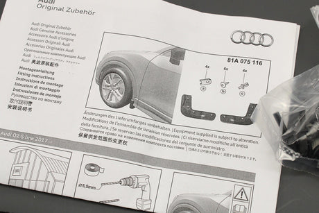 Audi Q2 S-line 2017-on mud flaps (front) 81A075116