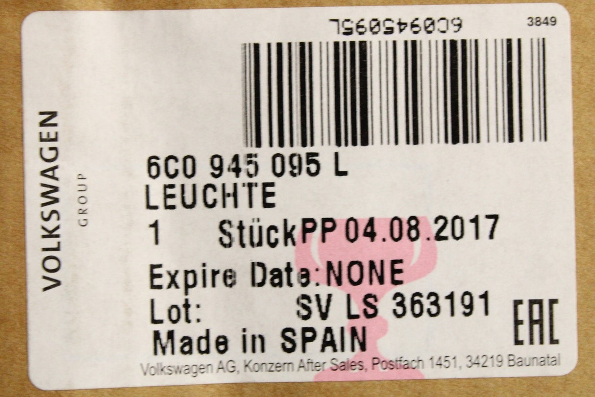 VW Polo 6C 2015-18 rear tail light unit (left) 6C0945095L