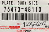 Lexus RX350 RX350L RX450H 'hybrid' side model badge (left) 75473-48110