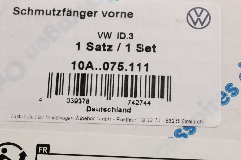 VW ID.3 2020-on accessory mud flaps set (front & rear) 10A075111/101