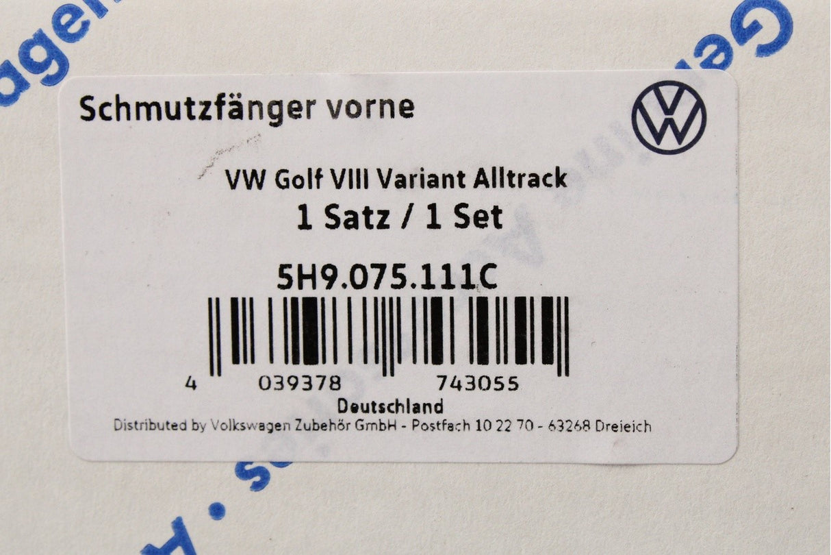 VW Golf Estate MK8 2020-on accessory mud flaps (front) 5H9075111C