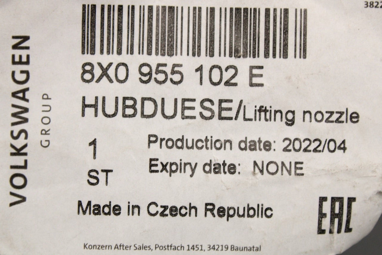 Audi A1 S1 2015-18 headlight washer jet lift cylinder (right) 8X0955102E