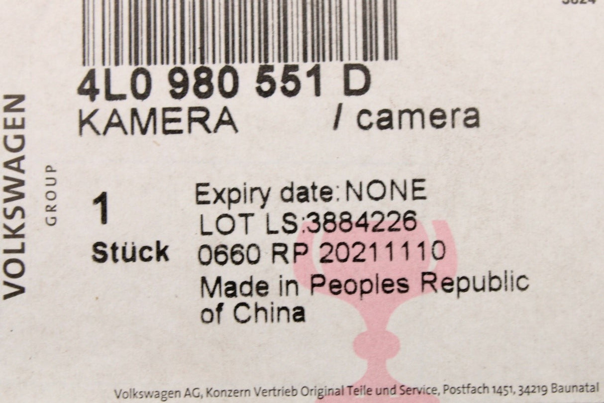 Audi A3 09-13 A5 Cabriolet A6 07-11 Q7 10-15 reversing camera 4L0980551D