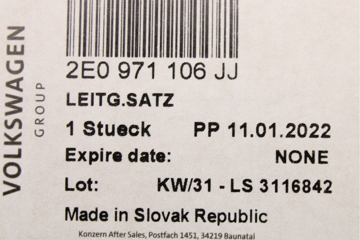 VW Crafter 2012-16 alternator adapter cable loom 2E0971106JJ