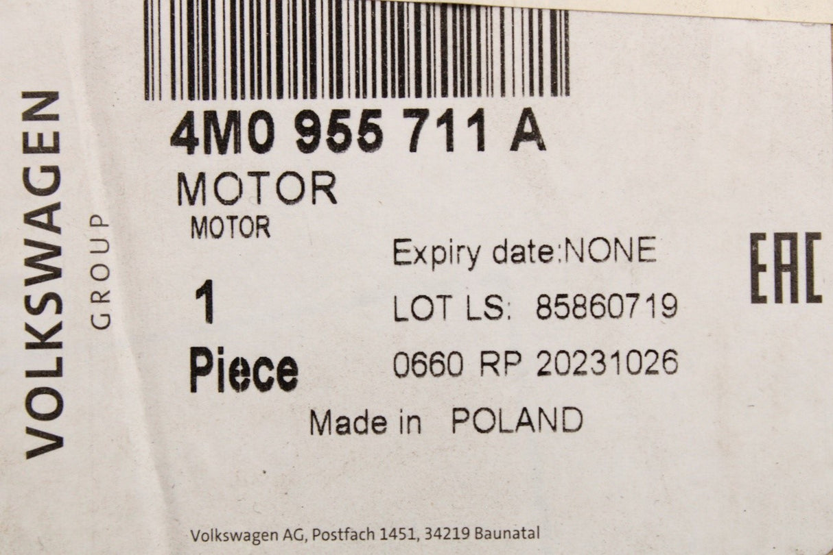 Audi A4 S4 Q7 RS4 2016-on wiper motor (rear) 4M0955711A