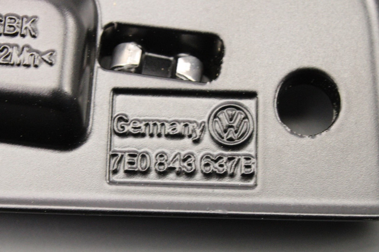 VW Transporter 2016-on sliding door catch plate (upper left) 7E0843637B