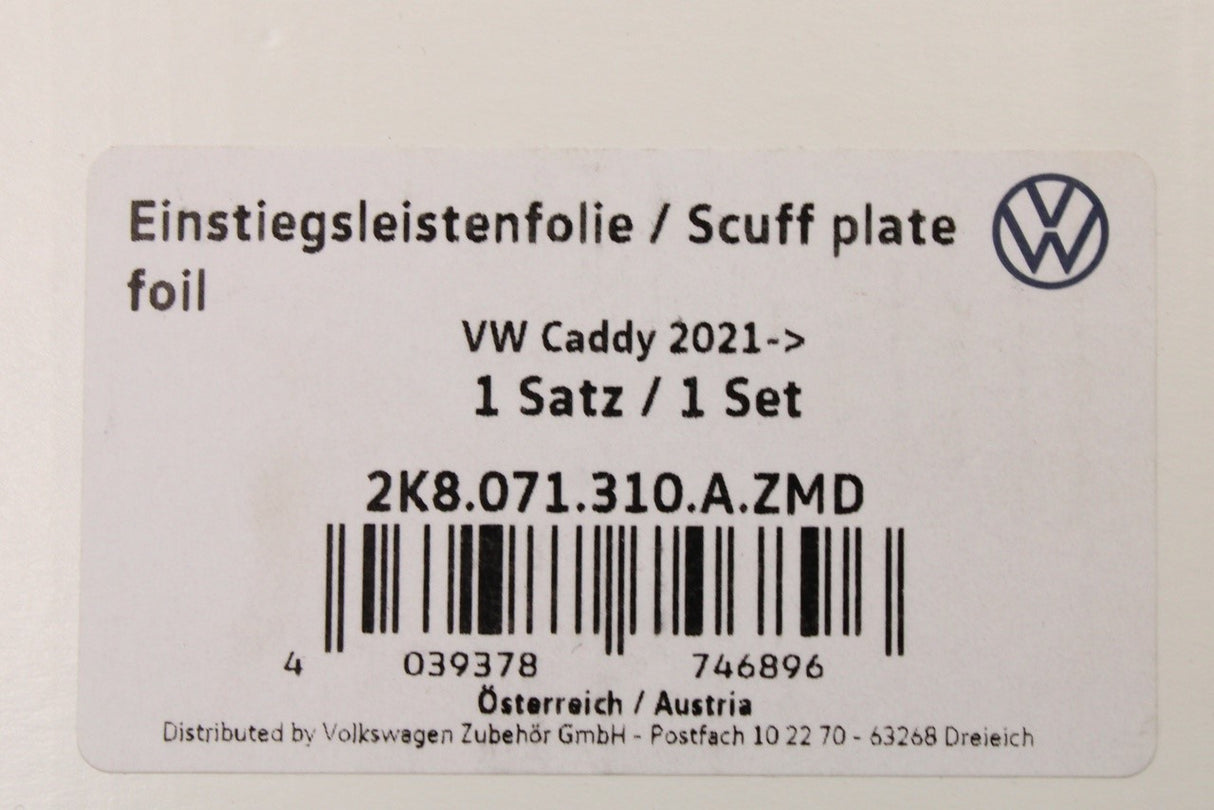 VW Caddy Maxi Life 20-on front rear door sill protectors 2K8071310 ZMD