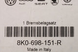 Audi A4 S4 A5 S5 2008-2016 brake pads set (front) 8K0698151R